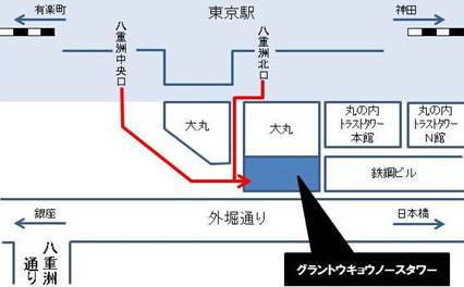 グラントウキョウノースタワー地図